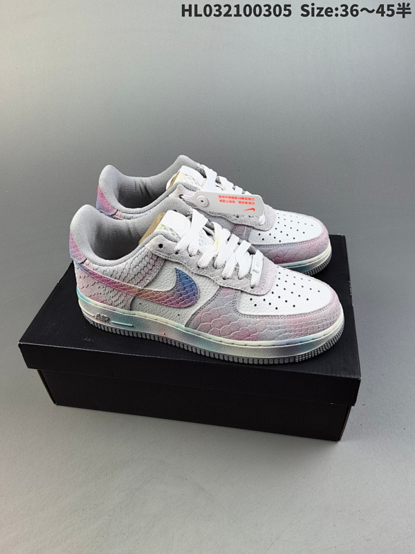 210 耐克 Nike  Air Force 1'07 Low七彩虹 中国男篮限定款空军一号低帮休闲板鞋货号DX9686-100HL032100305 Size:3645半