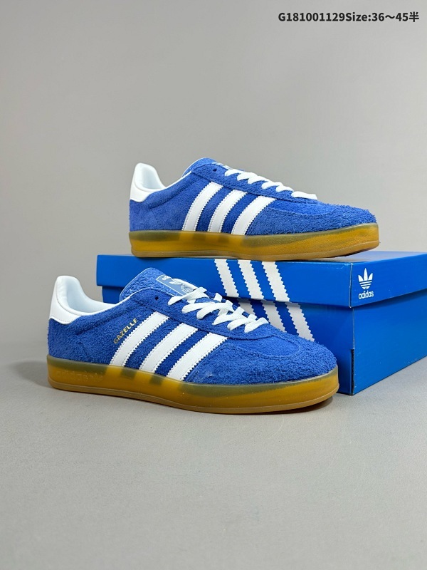 10036-45半 adidas Originals Gazelle INdoor 三叶草休闲防滑耐磨低帮板鞋 鞋头出色设计货号:HQ8717