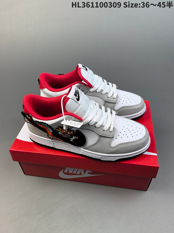 110 耐克Nike Dunk Low龙年 扣篮系列 复古低帮休闲运动滑板板鞋货号FZ5528-101 编码HL361100309 Size:3645半