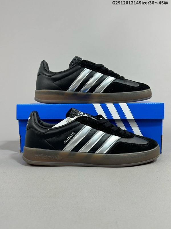 12036-45半 公司级adidas Originals GAZELLE INDOOR W三叶草休闲防滑耐磨低帮板鞋 鞋头出色设计货号:JH8837