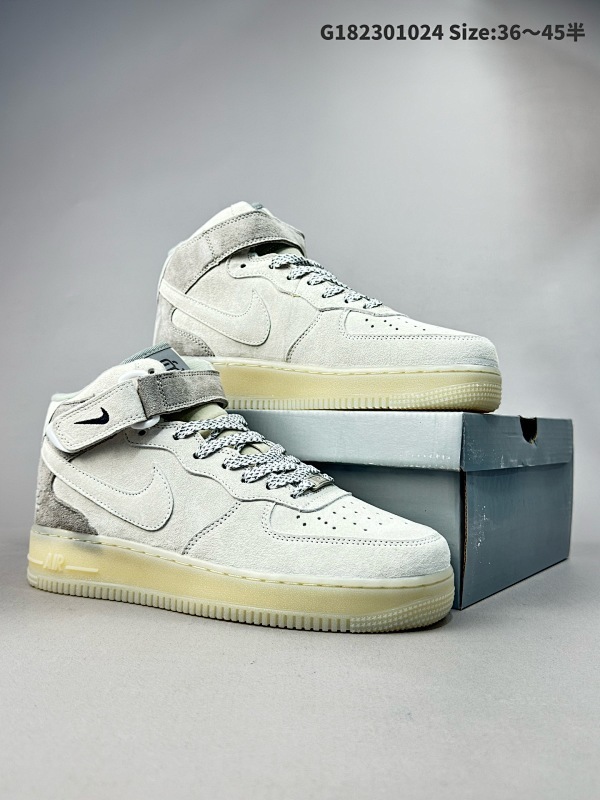 公司级Nike Air Force 1 Mid 07  原楦头原纸板 打造纯正中帮空军版型官方货号:807618-300