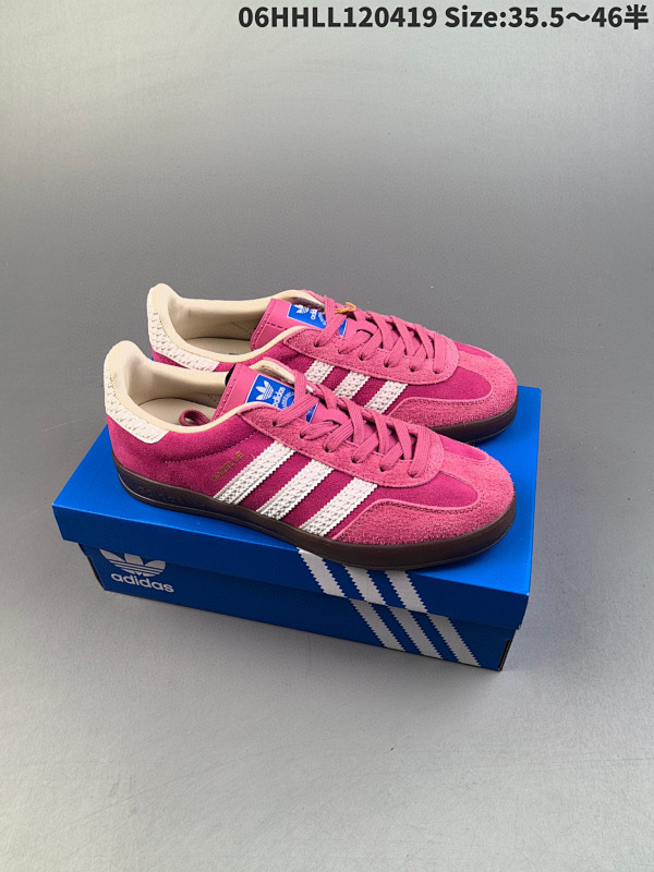 160 公司级 头层 正确版透明底 Adidas originals Gazelle Indoor 阿迪达斯 低帮 粉红 货号IF1809 06HHLL120419 Size:35.546半