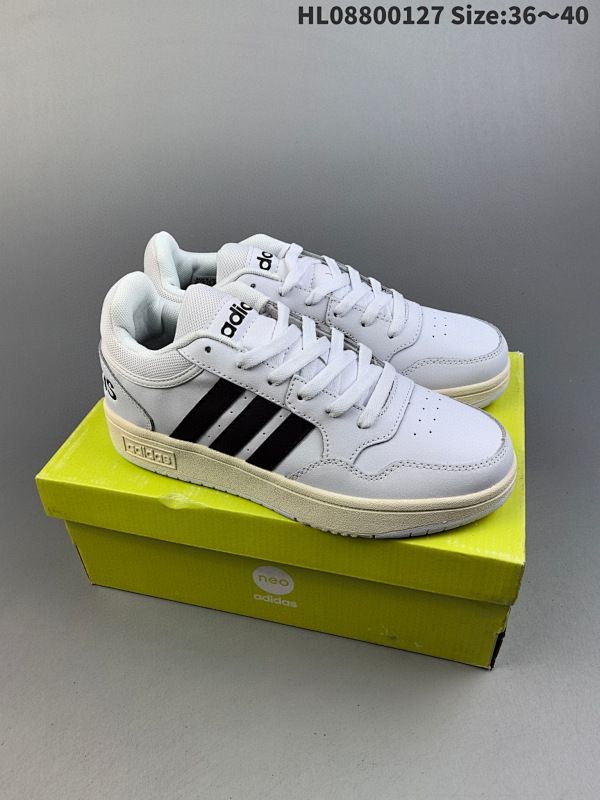 80 阿迪 AD Neo Hoops 3.0 Low 系列低帮复古篮球风休闲运动板鞋 货号GY5434HL08800127