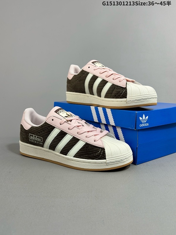 13036-45半 阿迪达斯 新款 ADIDAS SUPERSTAR 三叶草 经典贝壳头系列 新款休闲板鞋潮流男女士运动鞋货号IG2153