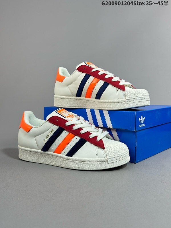 9035.5-45半 公司级阿迪达斯Adidas三叶草 Originals Superstar贝壳头系列低帮经典百搭休闲运动板鞋 货号:HQ4403