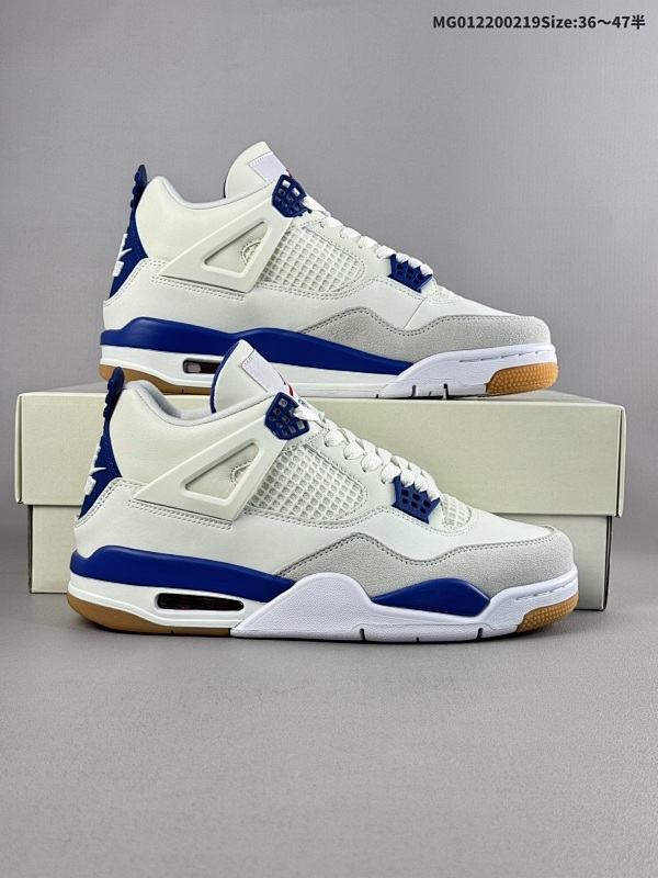 22036-47.5半 Nike SB x Air Jordan 4 Retro 蓝松石联名款 AJ4 货号DR5415-104