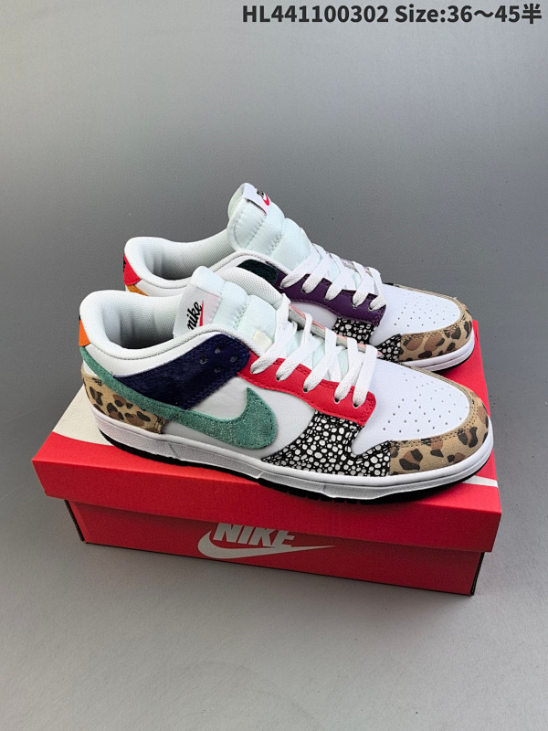 110 耐克 Nike Dunk Low 复古滑板鞋采用天然皮革货号DN3866 100 编号HL441100302 Size:3645半