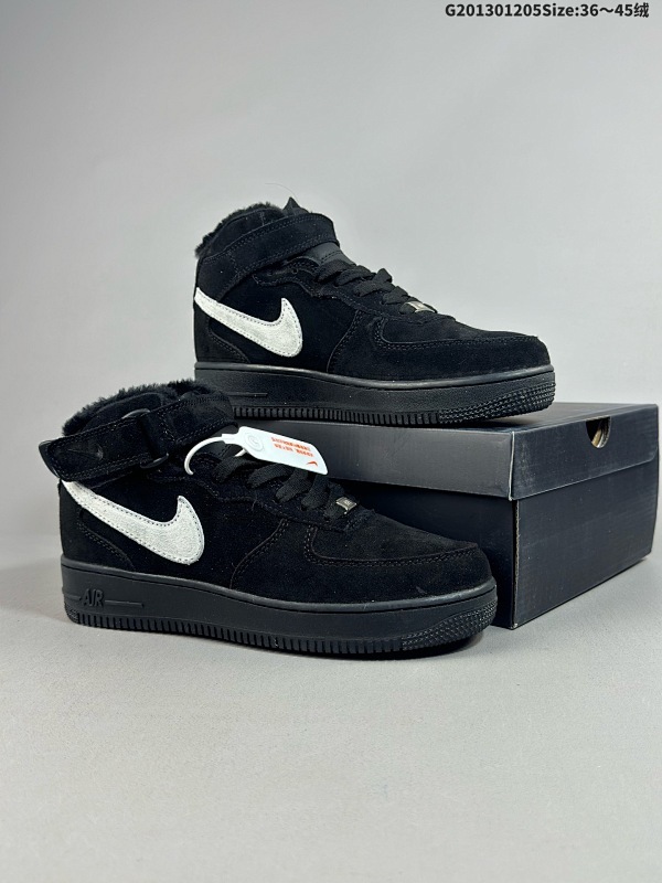 13036-45绒 加绒耐克Nike AIR FORCE 1 MID 07 空军一号中帮百搭休闲运动板鞋货号:CJ9979-003
