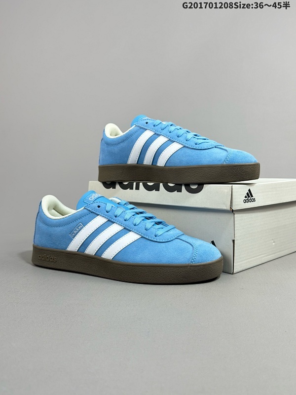 17036-45半 公司级Adidas Neo VL Court 2.0 百搭单品 绒面麂皮防滑耐磨轻便低帮板鞋货号JI0496