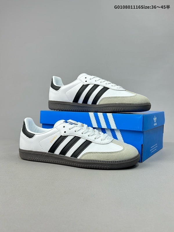 8036-45半 Adidas originals Samba Og 阿迪达斯 低帮 黑白灰 桑巴低邦防滑板鞋货号B75806