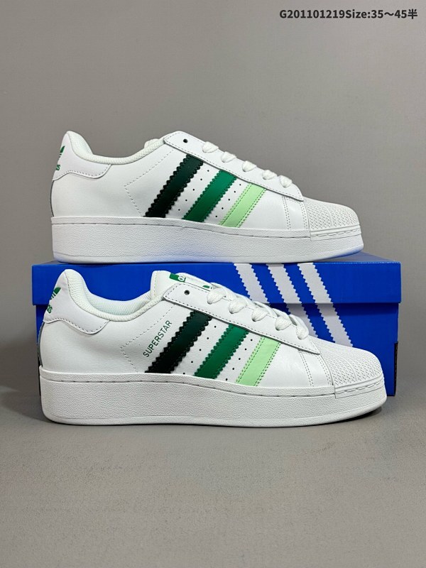 11035.5-45半 真标Adidas Originals Superstar XLG 贝壳头系列低帮厚底松糕经典百搭休闲运动板鞋 货号:IF9121