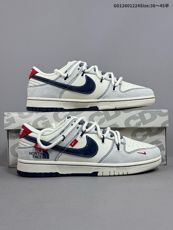 26036-45半定制球鞋 The North FACE x Supreme x Nike Dunk SB Low耐克 SB 低帮 三方联名 灰白蓝货号YX5066-232