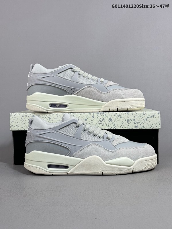 14036-47.5半 Air Jordan 4 RM "Grey Sail" 重置灰色 AJ4 乔丹4代 aj4 乔4 灰色 男女同款 乔丹篮球鞋系列货号FQ7940-001