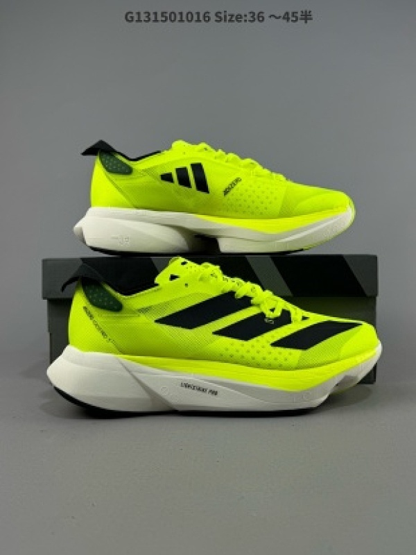 公司级Adidas Adizero Adios Pro 3马拉松飞线贾卡轻质透气休闲运动跑步鞋货号:GW7257