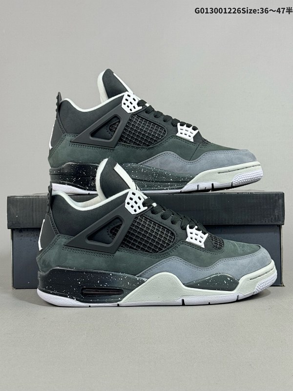 30036-47.5半    Air Jordan 4 Retro "Pear Pack" 2024复刻 恐惧限定 黑白 AJ4货号FQ8138-0022024版