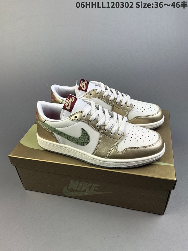 160头层带半码 Air Jordan 1 Low "Chinese New Year" 低帮 龙年限定06HHLL120302 Size:3646半货号FQ6593-100