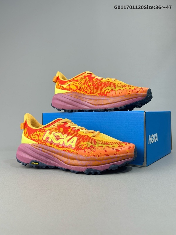 17036-47 HOKA ONE ONE Speed Goat 6 飞速羚羊6 低帮 橙红 飞速羚羊系列的第六代越野跑鞋运动鞋货号1147791-SRBT