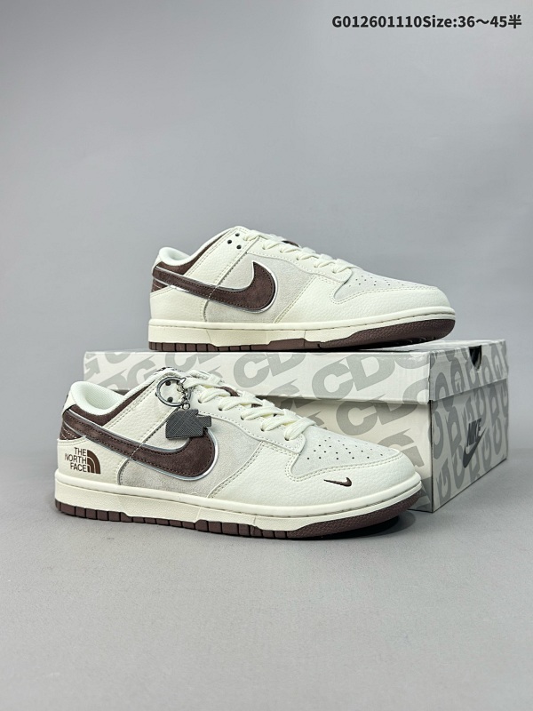 27036-45半 公司级 头层 定制球鞋 The North FACE x Nike Dunk SB Low 北面 x 耐克 SB 低帮 联名米灰棕货号DQ1098-515