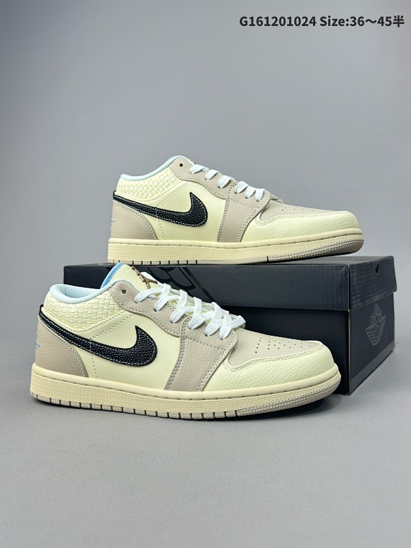 Air Jordan 1 Low SE "Sanddrift" 低帮 米棕黑编织 AJ1 乔丹1代 aj1 乔1 低邦 米棕黑 乔丹篮球鞋系列货号HQ3440-101
