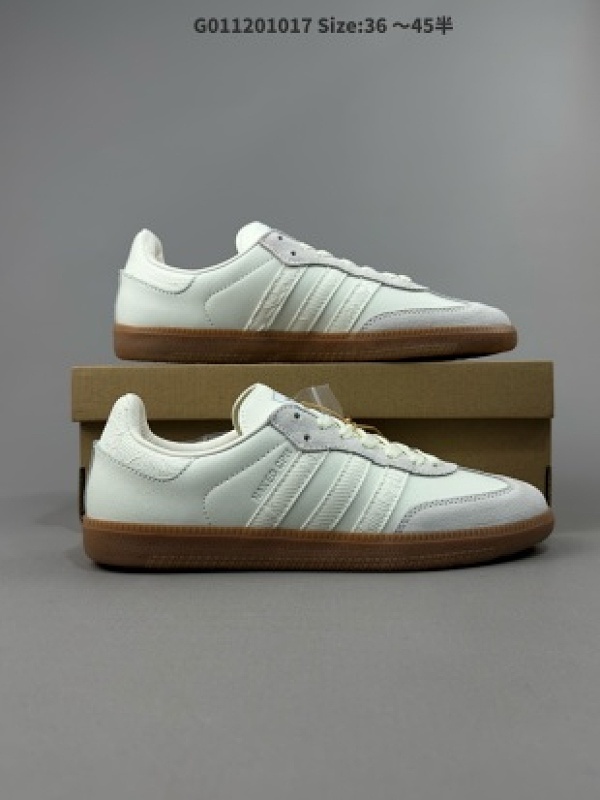 NAKED COPENHAGEN x Adidas originals SAMBA OG 阿迪达斯 低帮 联名米白色货号JI3993