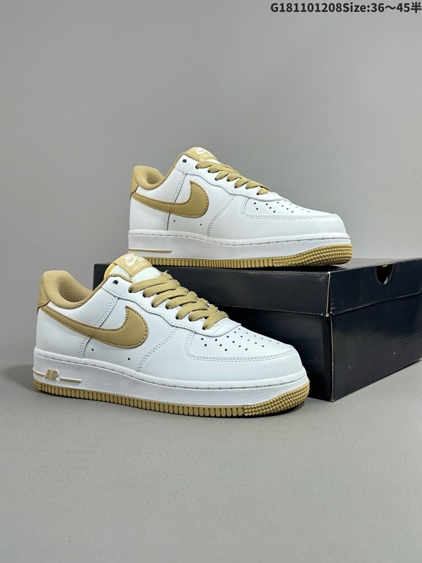 头层福利特价110 36-45半 Nike Air Force 1 Low" 沙滩黄  官方同步 原装级别 原楦头原纸板  打造纯正空军版型货号JX2696-851