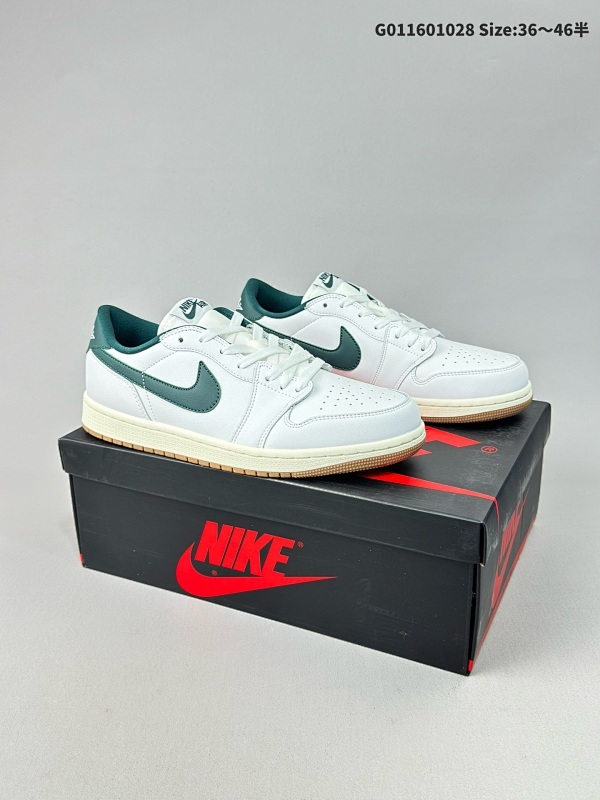 Air Jordan 1 Low 低帮 白绿生胶 AJ1 乔丹1代 aj1 乔1 低邦 白绿色 乔丹篮球鞋系列货号CZ0775-133