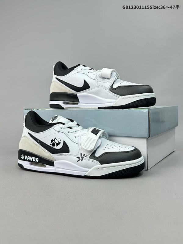 23036-47.5半 头层带半码[定制球鞋]  Air Jordan Legacy 312 OKHR 低帮 墨竹熊猫 AJ31货号HV1811-101