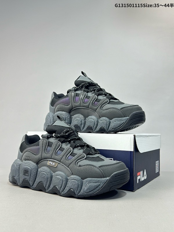 180 35.5-44半 Fila 斐乐 Croissant可颂系列 低帮复古老爹风潮流休闲运动慢跑鞋货号F12M441102FBC