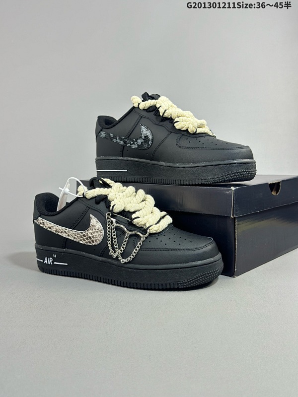 13036-45半 公司级耐克Nike AIR FORCE 107 空军一号低帮百搭休闲运动板鞋货号:CW2288-001