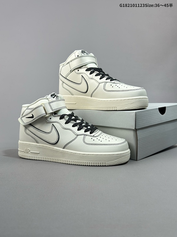 21036-45半 公司级Nike Air Force 1 Mid 07 原楦头原纸板 打造纯正中帮空军版型 专注外贸渠道 全掌内置蜂窝气垫  原盒配件货号:BY6899-693