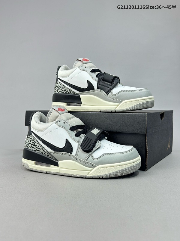 12036-45半 三合一最强合体多种新配色回归!耐克Nike Air Jordan Legacy 312 LowWhite/Grey Fog/Blue/Red货号:CD7069-101