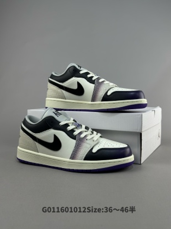 Air Jordan 1 Low ''Purple'' 低帮 朋克紫 AJ1 乔丹1代 aj1 乔1 低邦 白黑紫货号HF5759-101