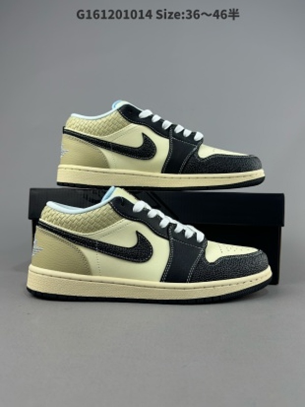 Air Jordan 1 Low SE "Coconut Milk Black" 低帮 米黑编织 AJ1 乔丹1代 aj1 乔1 低邦 米白黑 乔丹篮球鞋系列货号HQ3437-101