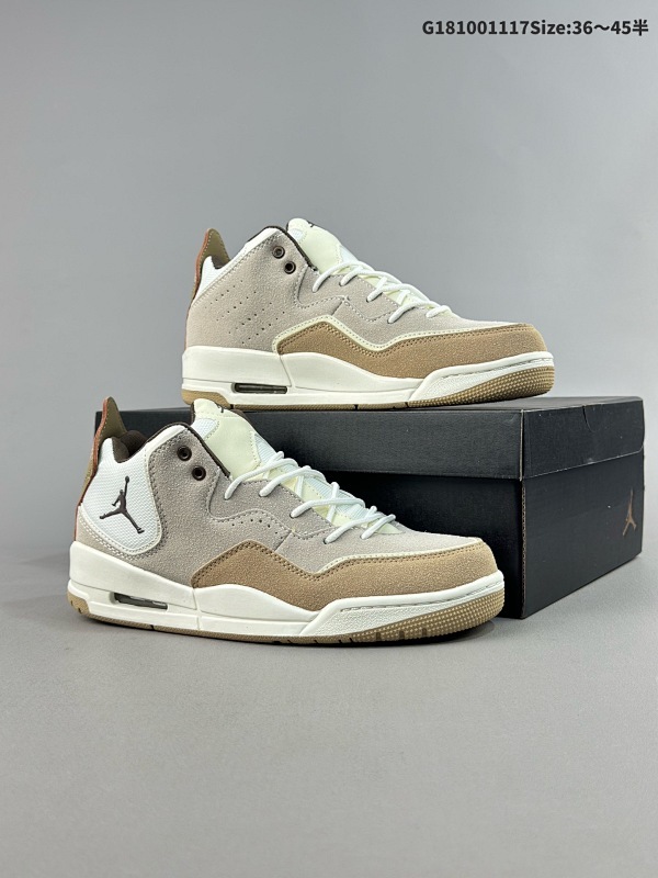 10036-45半 Jordan/乔丹 AJ3代简版中帮 系列 男女鞋真标半码制采用优质荔枝纹牛剖皮革鞋面材质货号 FQ6860-121