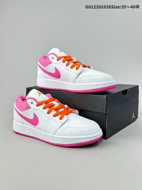 Air Jordan 1 Low (GS) "Pinksicle" 低帮 白粉橙 AJ1 乔丹1代 aj1 乔1 低邦 白粉 乔丹篮球鞋系列货号DR9498-168