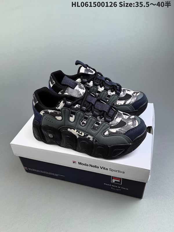 150 公司级FILA斐乐 冬季新款老爹鞋 休闲鞋厚底面包鞋运动鞋 货号F12W342103FBU  ID:HL061500126 Size:35.540半