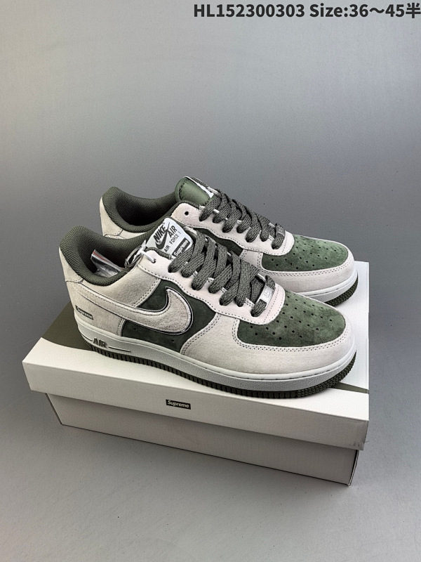 230 Nike Air Force 1 Low 07 x Supreme 灰麂皮 原楦头原纸板 打造纯正低帮空军版型HL152300303 Size:3645半货号ME2392 106