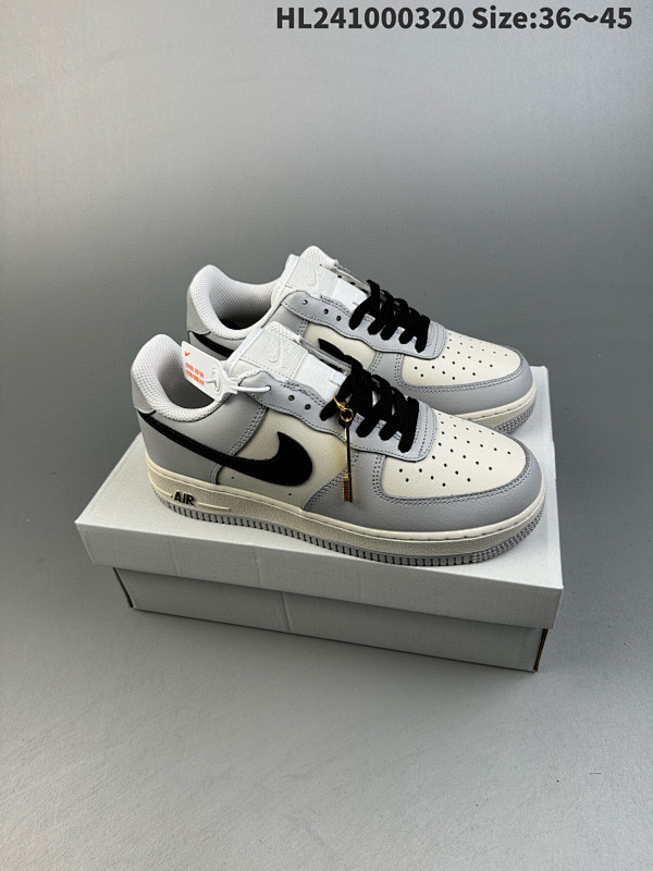 100 真标耐克Nike Air Force 1 Low  空军一号低帮百搭休闲运动板鞋ID: HL241000320  货号DO7417-991