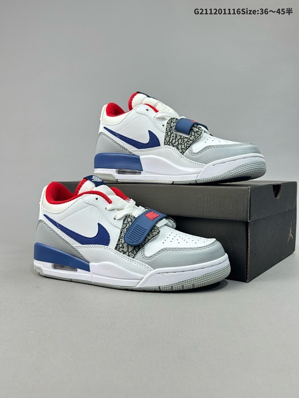 12036-45半 三合一最强合体多种新配色回归!耐克Nike Air Jordan Legacy 312 LowWhite/Grey Fog/Blue/Red货号:CD7069-104