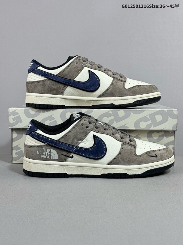 25036-45半 定制球鞋 The North FACE x Nike Dunk SB Low 北面 x 耐克 SB 低帮 北面联名灰白蓝货号XS1086-006