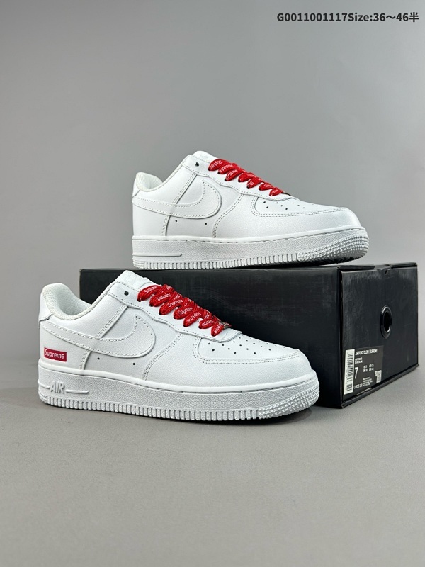 10036-46半 耐克Nike AIR FORCE 107 空军一号低帮百搭休闲运动板鞋货号CU9225-100