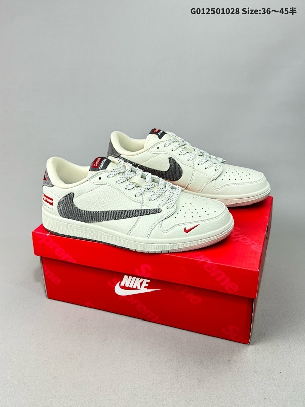 Supreme x Balenciaga x Travis Scott x Air Jordan 1 Low Sup x 巴黎世家货号JH6088-607