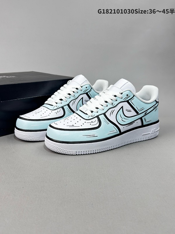 21036-45半 耐克Nike AIR FORCE 107 空军一号低帮百搭休闲运动板鞋货号:ZH0316-037