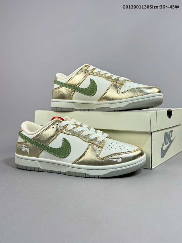 20036-45半 定制球鞋 Stussy x Nike Dunk SB Low 斯图西 x 耐克 SB 低帮 联名白小金龙 鞋身以米白色作为主货号XH0923-343