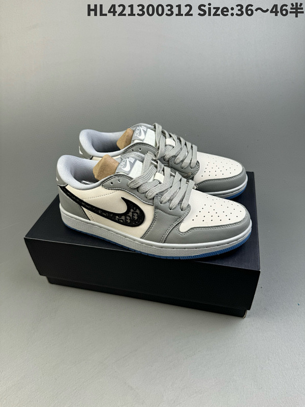 130 耐克 AJ1迪奥联名白灰乔丹/Air Jordan aj1 乔丹1代 乔1 乔丹1代货号1086682 编码 HL421300312 Size:3646半