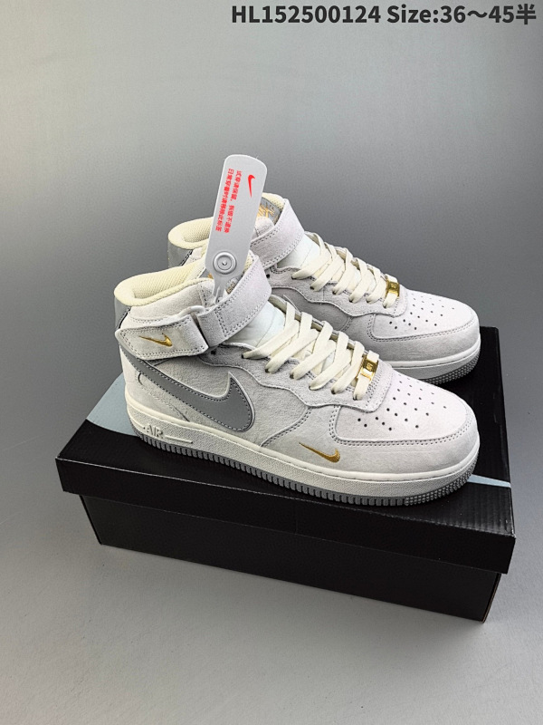 250 新品出货 秋冬新品 公司级 Nike Air Force 1MID 07 小勾灰麂皮 HL152500124 Size:3645半货号KG3031-012