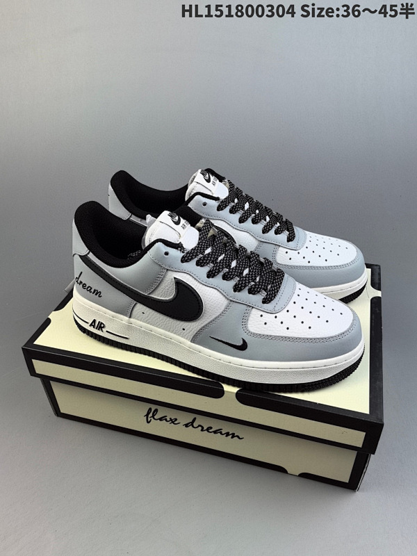 180 独家实拍NK Air Force 1 空军一号板鞋 官方货号KP3069-021    HL151800304 Size:3645半