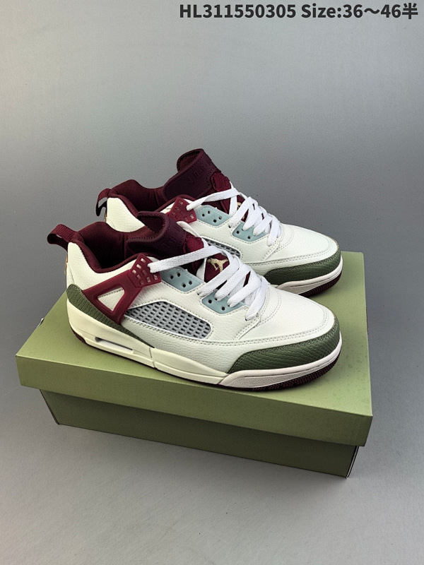 155 真标Air JORDAN SPIZKE LOW 乔丹篮球鞋系列 该款以白色搭配灰棕细节ID:HL311550305 Size:3646半货号FQ1759-400