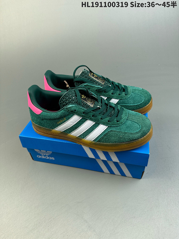 110公司级 adlidas originals Gazelle Indoor "绿白" 这款阿迪达斯运动鞋是 1979年 HL191100319 Size:3645半货号IG5929