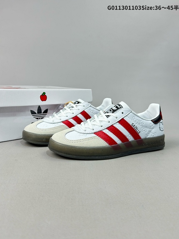 Hello Kitty x Adidas originals Gazelle Indoor "White Red Core Black" 凯蒂猫 x 阿迪达斯 联名白红色 货号II0013